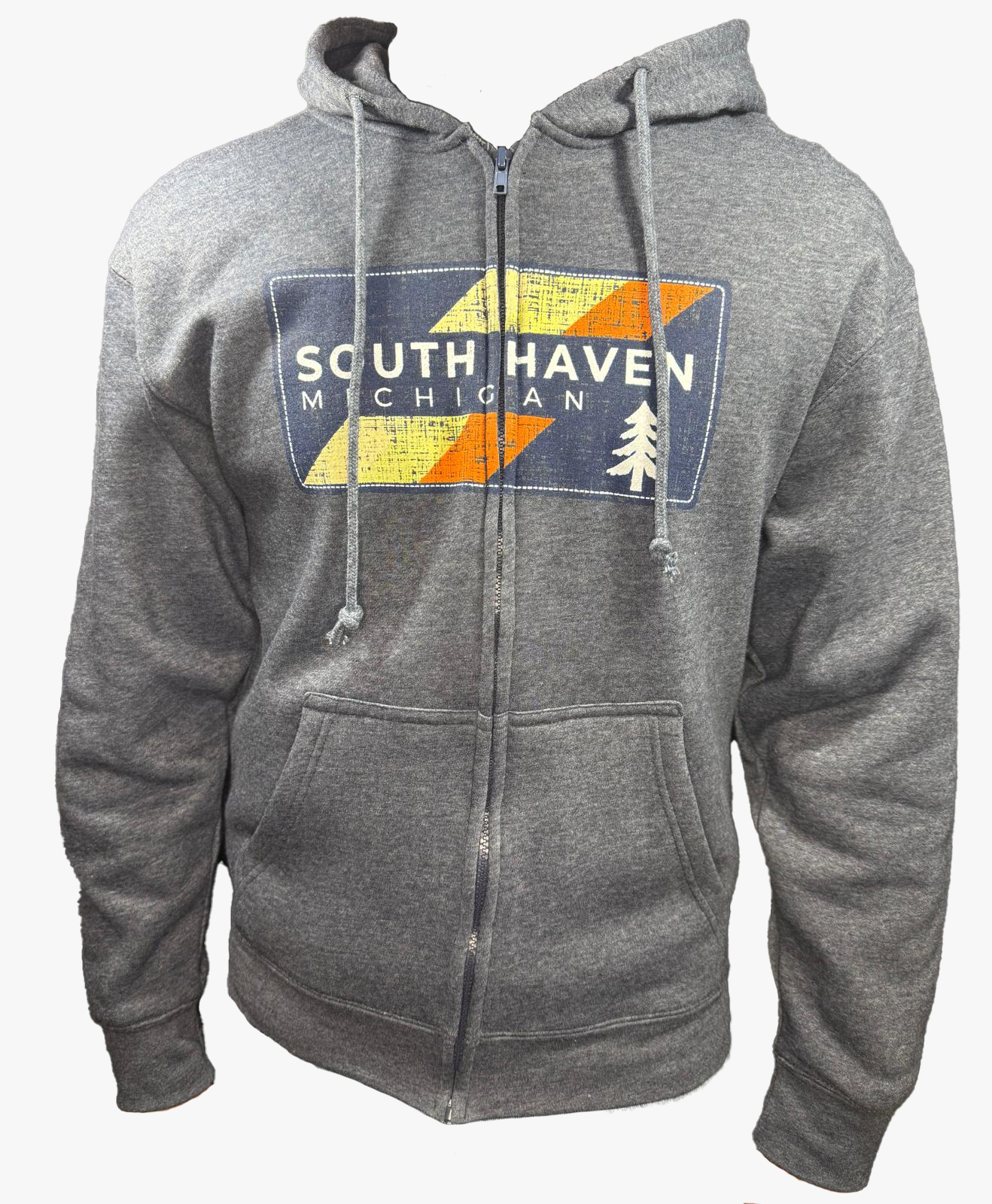 South Haven Michigan Zip-Up Hoodie – Vintage Outdoor Design