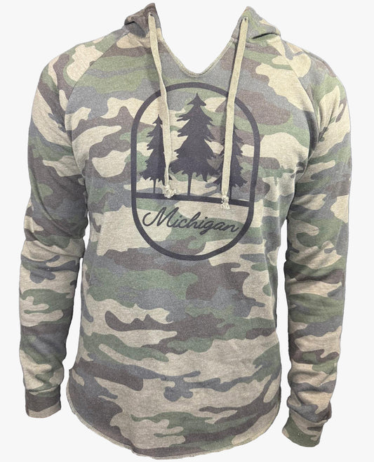Michigan Camo Hoodie – Rugged & Outdoorsy