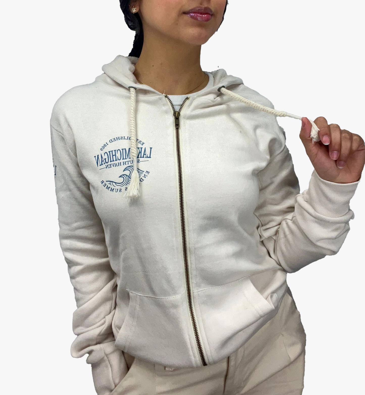 "Lake Michigan" Zip-Up Hoodie