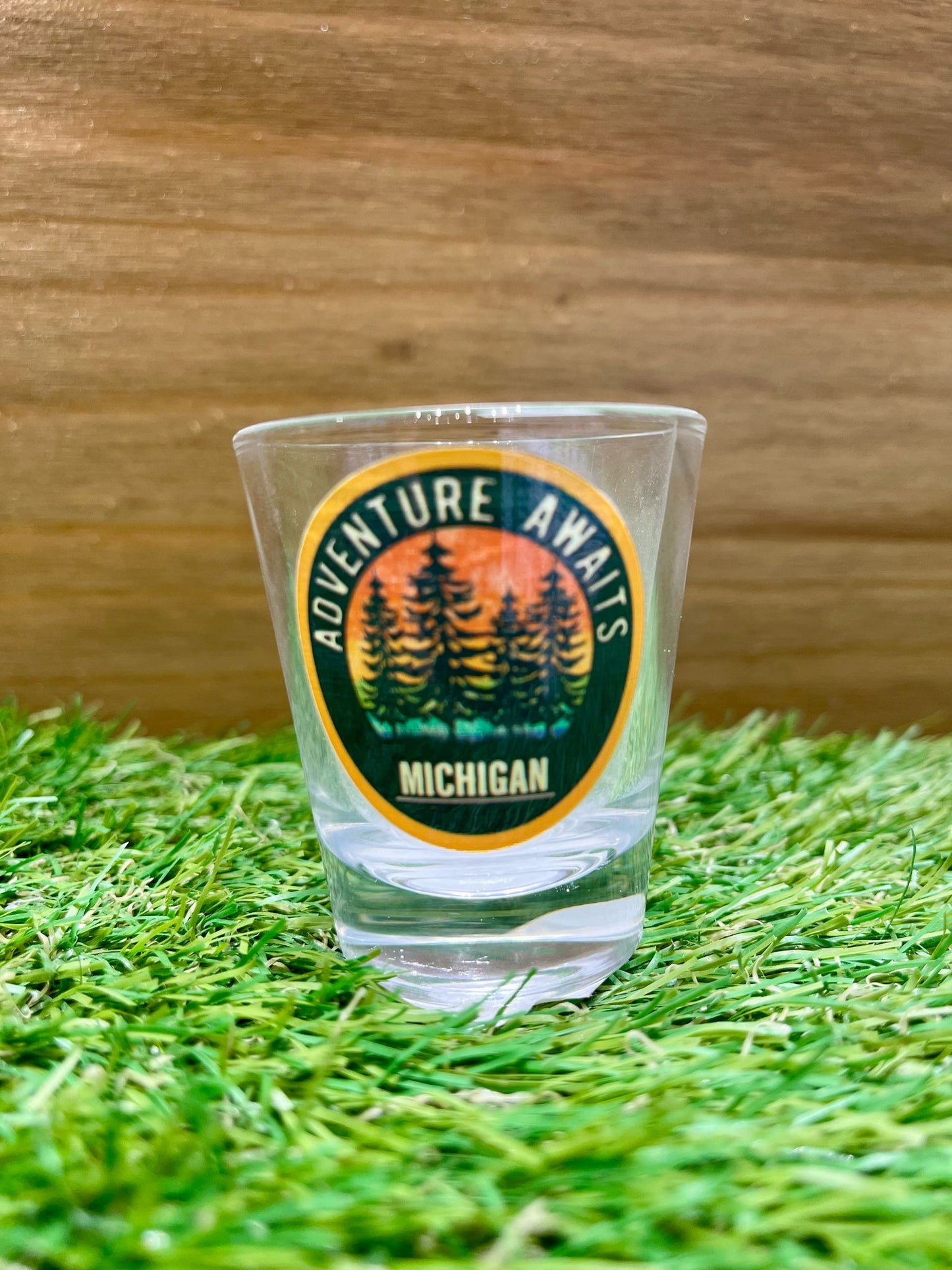 Adventure Awaits Michigan Shot Glass