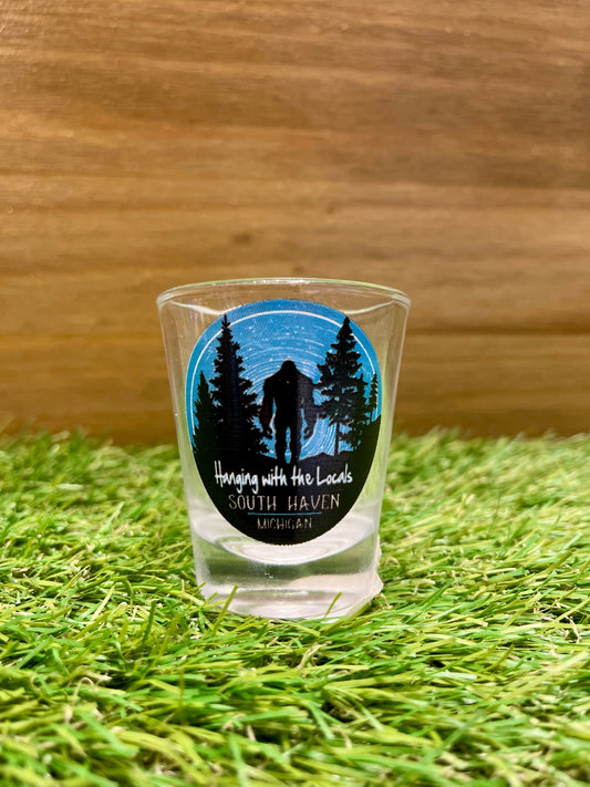 Sasquatch South Haven Michigan Shot Glass