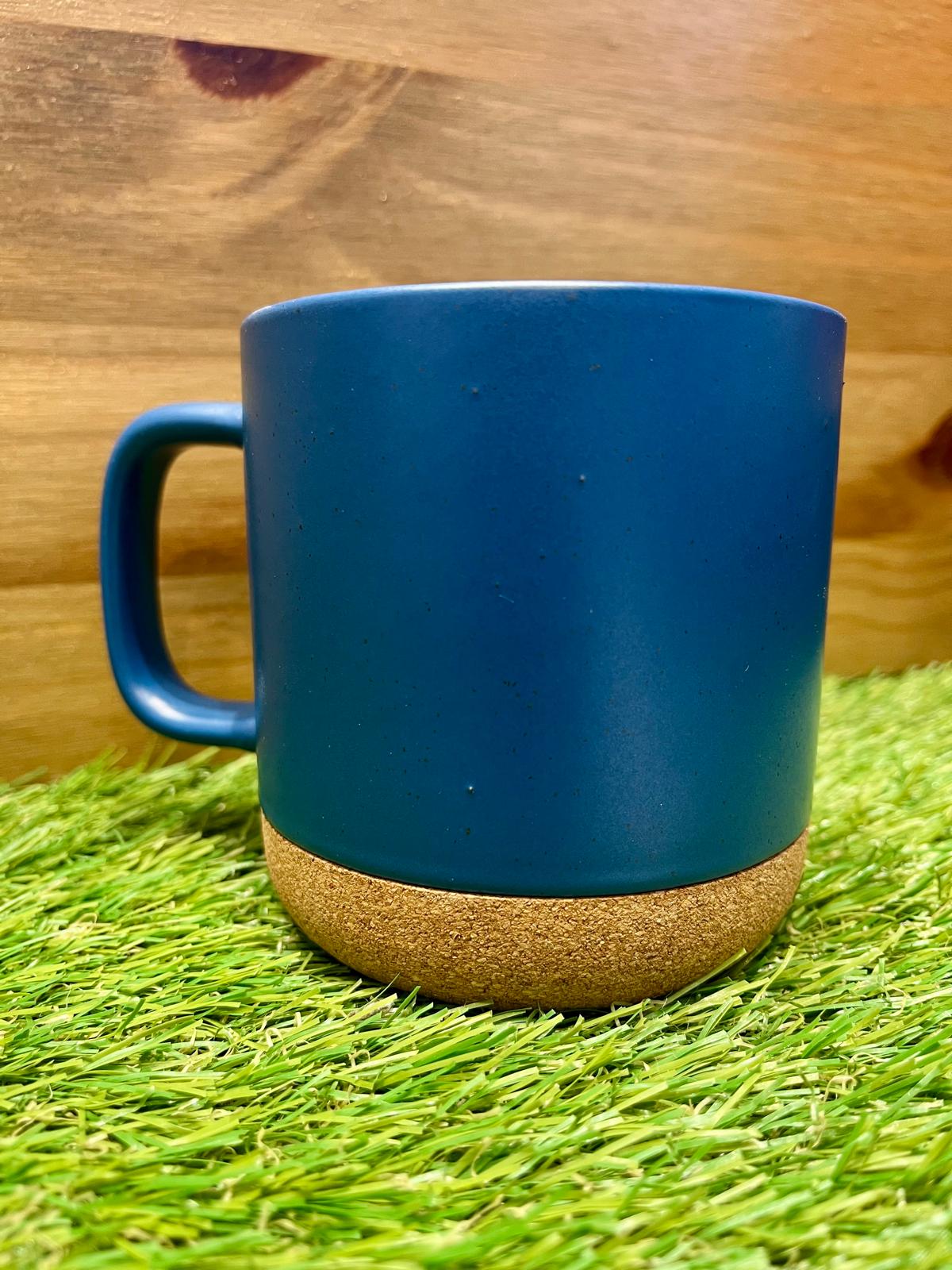 “And So the Adventure Begins” Ceramic Mug with Cork Base