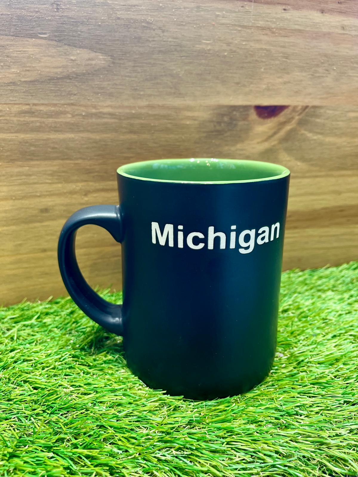 Great Lakes Two-Tone Mug – Black and Green Design