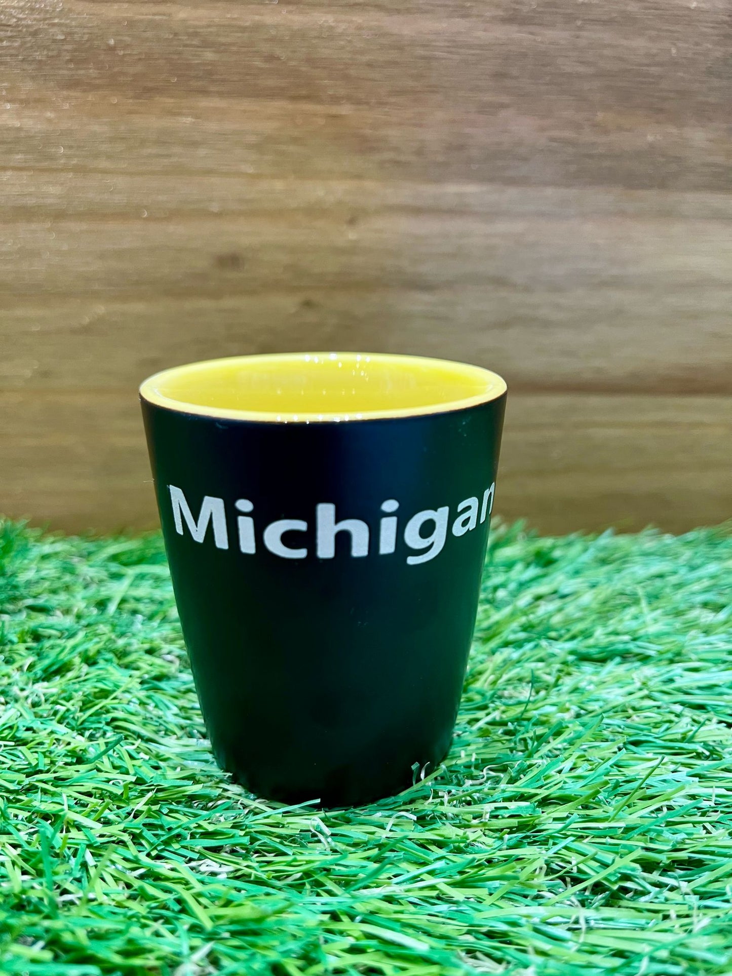 Black/Yellow Great Lake Michigan Shot Glass